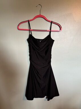 Windsor Black Cowl Neck Mini Dress